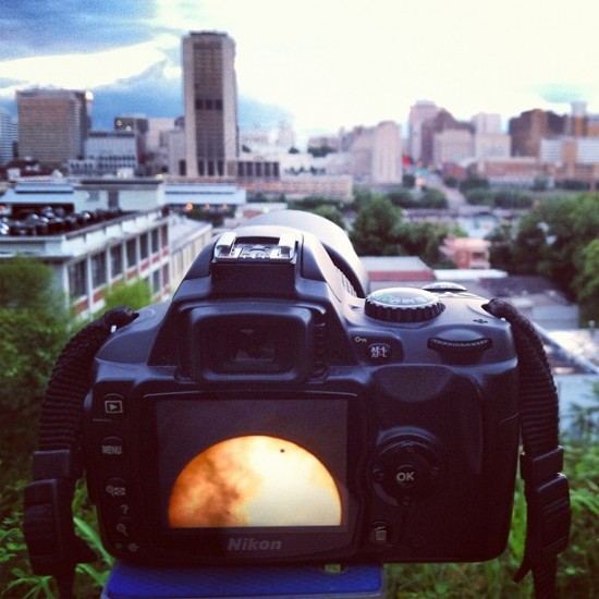 Photo of a photo of the transit