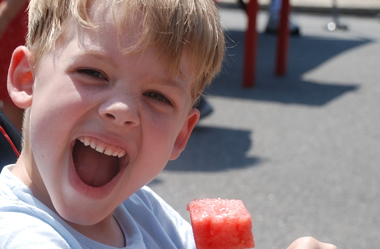 Happy boy at Watermelon Festival