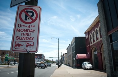 No Parking sign W. Broad Street