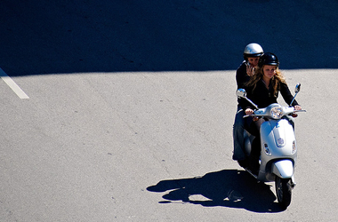 Scooter on road
