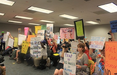 Board of Health protest