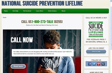 Suicide prevention website