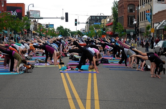 Yoga in the streets