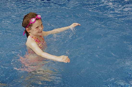 Kid in pool