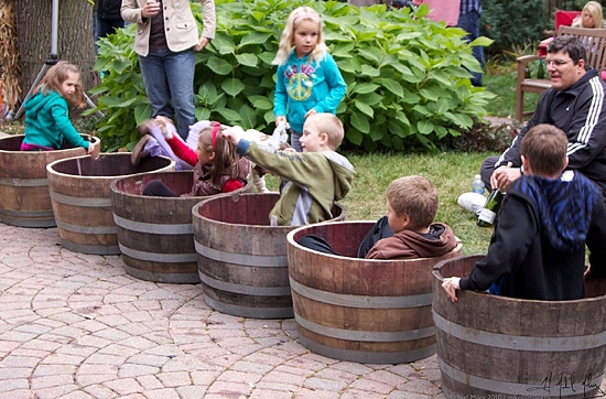 Kids wine barrel