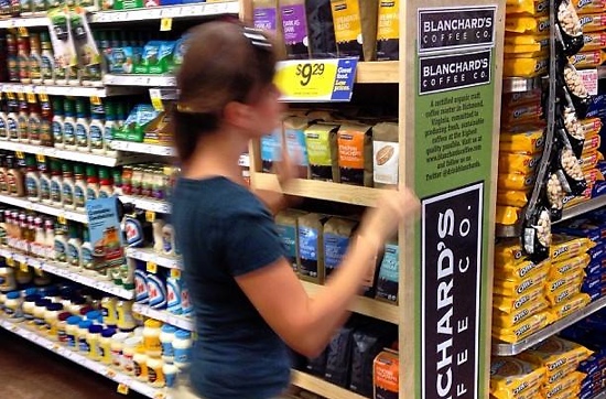 Blanchard's Coffee shelf