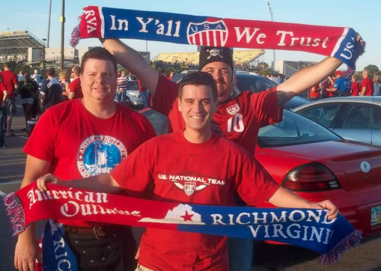 Richmond Chapter of American Outlaws in Columbus, OH for qualifying match.