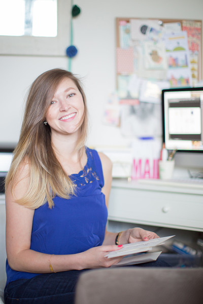 Carly at work. Photo by Emily Gilbert.