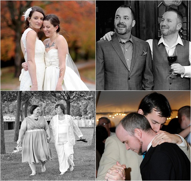 A few couples whose lives were forever changed by the Supreme Court's ruling: From top left: My wife, Jesse, and I--married for four years, Jason and Craig married for two years, Lori and Linda married for two years, and Jake and Tres married for seven years.