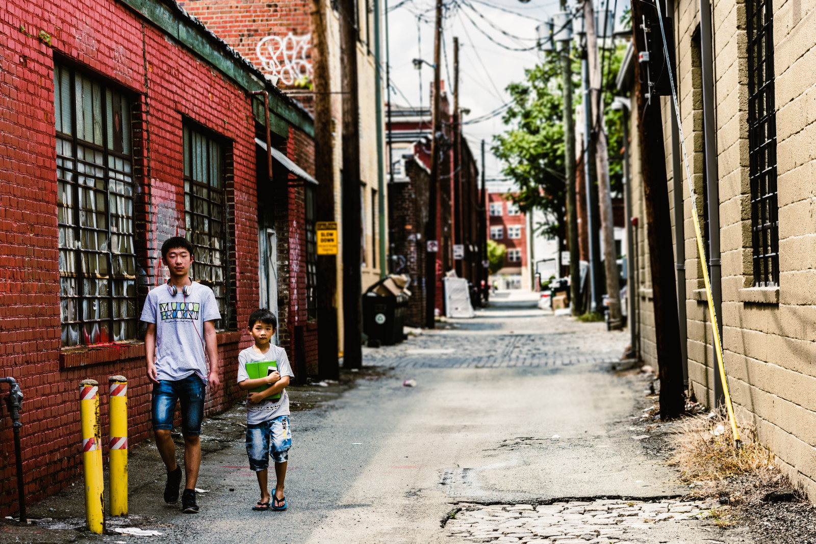 Between W. Broad Street. and W. Marshall Street, off of Gilmer Street.