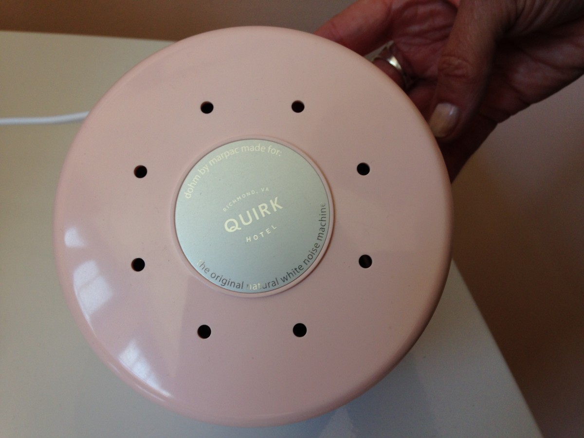 Custom-made noisemaker in guest room!