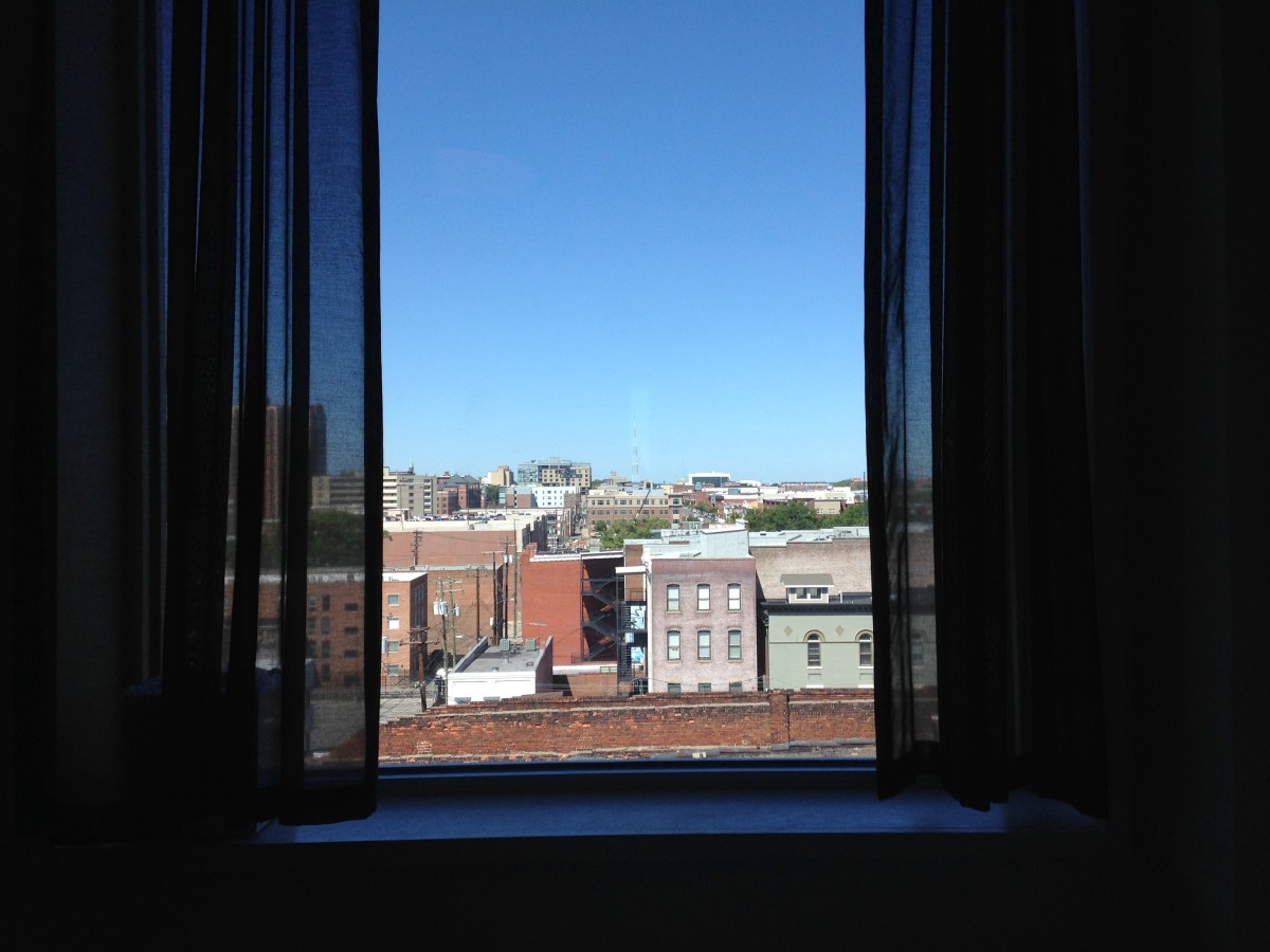 The view from a guest room.